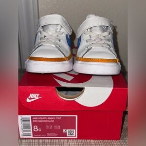 Nike Kids Court Legacy Sneakers - White and Blue